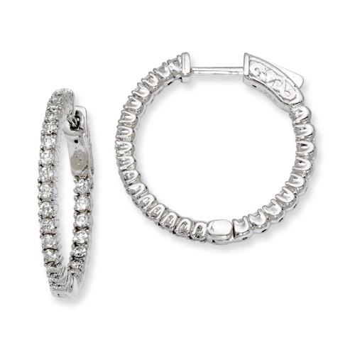 Sterling Silver 23mm x 21mm Hoop Earrings