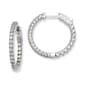 Sterling Silver 23mm x 21mm Hoop Earrings - image 1