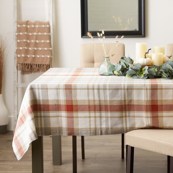 DII® Cozy Picnic Plaid Tablecloth