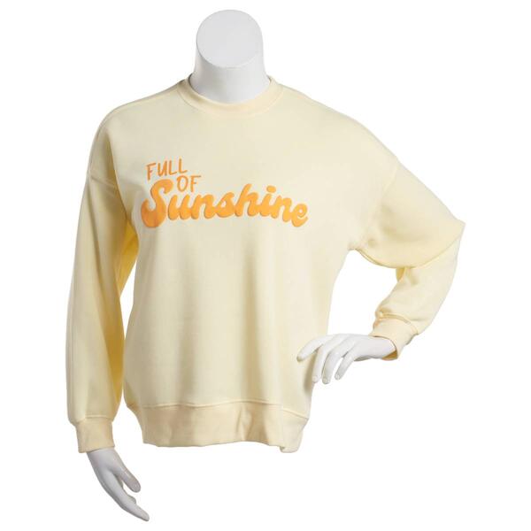 Juniors No Comment Sun Kissed Fleece Lined Sweatshirt - image 