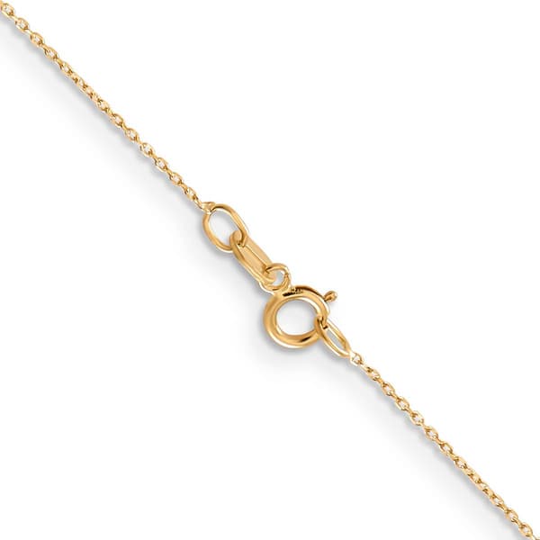 Unisex Gold Classics&#8482; .6mm. Solid Diamond Cut 14in. Necklace