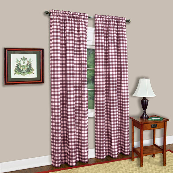 Achim Buffalo Check Rod Pocket Curtain Panel - image 