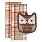 DII(R) Autumn Owl Potholder and Kitchen Towel Set Of 3 - image 1