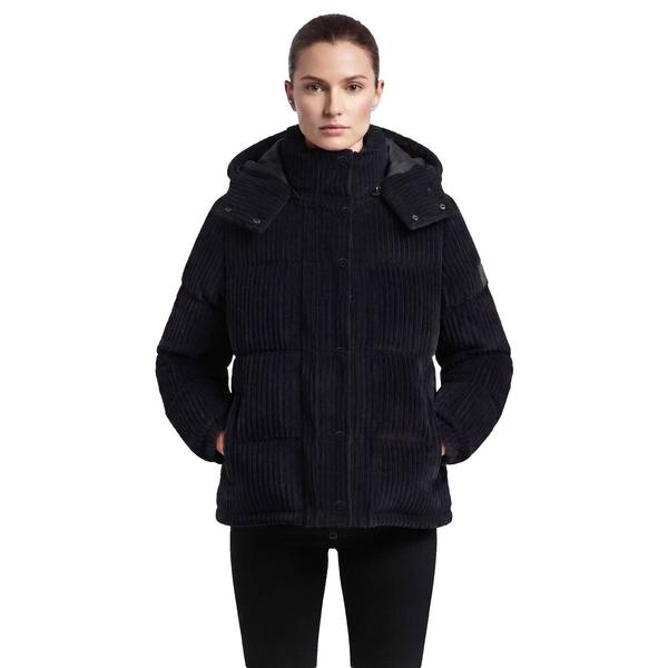 Womens Steve Madden Short Corduroy Puffer Jacket - image 