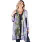 Plus Size 24/7 Comfort Apparel Tie Dye Print Open Cardigan - image 1