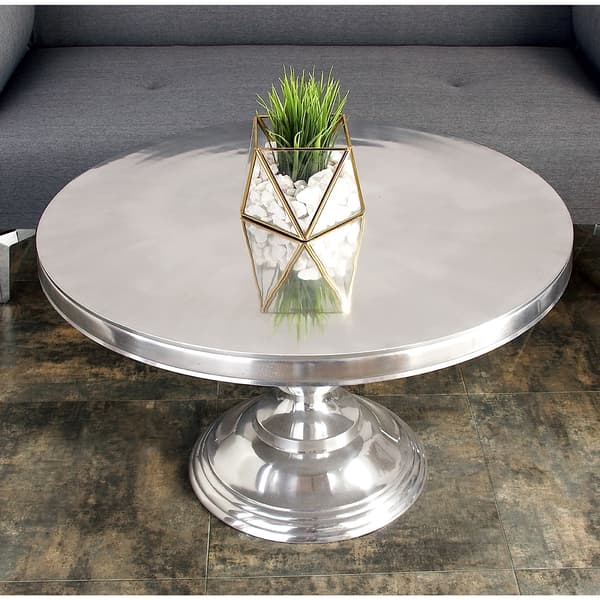 9th & Pike&#174; Silver Aluminum Traditional Coffee Table
