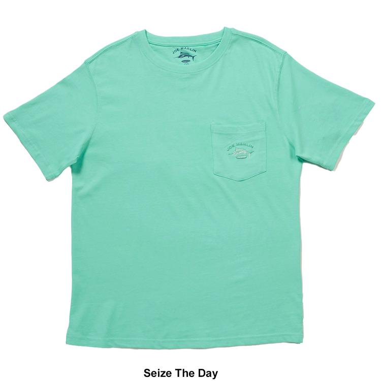 Mens Joe Marlin Embroidered Pocket Tee