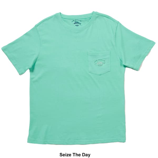 Mens Joe Marlin Embroidered Pocket Tee