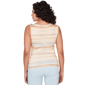 Petite Emaline Limoncello Sunrise Spaced Dye Stripe Tank Top - image 2