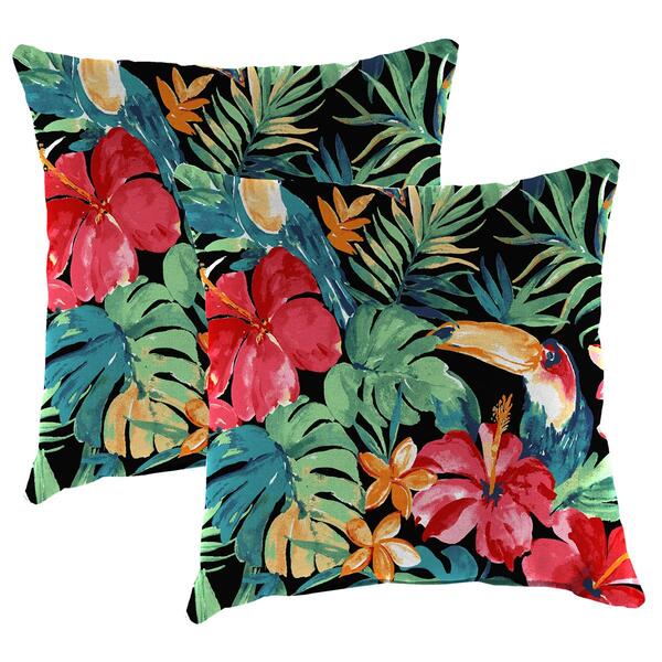 Jordan Manufacturing 2pk. Rani Tropical Outdoor Throw Pillow Set - image 
