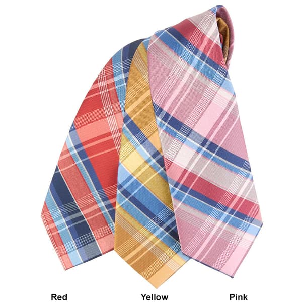 Mens John Henry Garden Plaid Tie