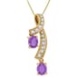 Haus of Brilliance 14kt. Yellow Gold Purple Sapphire Pendant - image 1