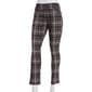 Juniors Joe B Plaid Millenium Side Slit Ankle Pants-Black - image 1