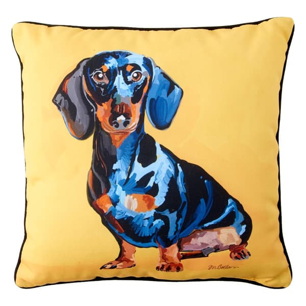 Oscar The Dachshund Decorative Pillow - image 