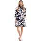 Womens Emma & Michele Long Sleeve Floral Ruffle Hem Shirtdress - image 1