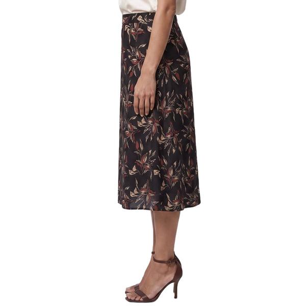 Womens NY Collection Pull On Floral Hacci Midi Skirt