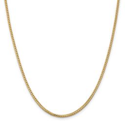 Unisex Gold Classics(tm) 2.0mm. 14k Solid Polished Franco Necklace