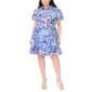 Plus Size MSK Short Sleeve Abstract Paisley Tie Waist Shirt Dress - image 3