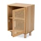 Baxton Studio Maclean Natural Brown Wood 1-Door Nightstand - image 2