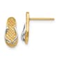 Gold Classics&#40;tm&#41; 14kt. Gold & Rhodium Flip Flop Earrings - image 1