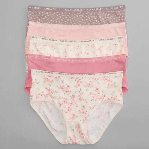 Womens Laura Ashley&#40;R&#41;5pk. Brushed Brief Panties - LS3208-5PKAR - image 