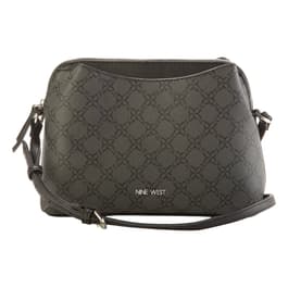 Nine West Calandra Mini Dome Crossbody with Logo - Jet Black