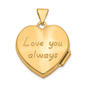 Gold Classics™ 14kt. Gold Scrolled Love You Always Heart Locket - image 2