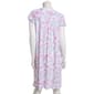 Womens Miss Elaine Short Sleeve Floral Nightgown - image 3
