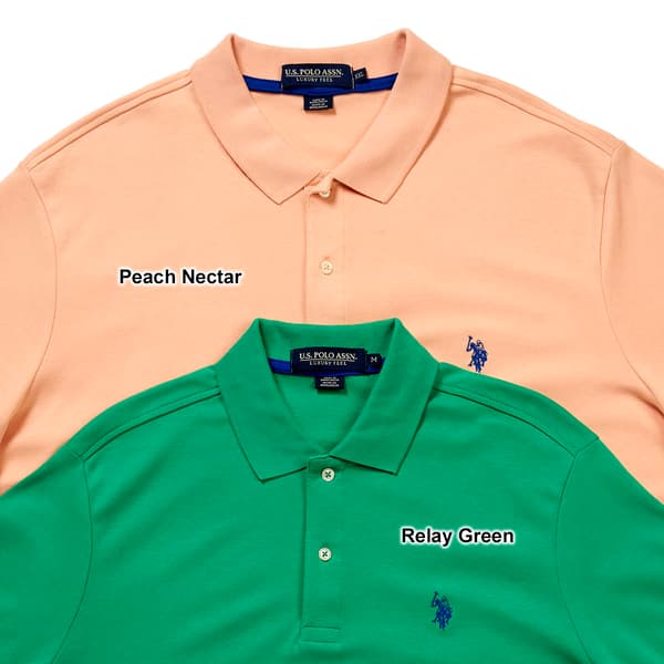 Mens U.S. Polo Assn.&#174; Interlock Short Sleeve Polo