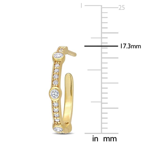 Gold Plated 2/5ctw Lab Grown Diamond Earrings