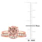 Gemstone Classics&#8482; 10kt. Rose Gold Morganite & Sapphire Ring - image 3