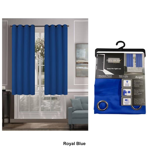 Solid Woven Blackout Grommet Panel Curtain