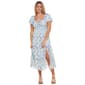 Juniors Trixxi Chiffon Puff Sleeve Twist Front Midi Dress - image 1