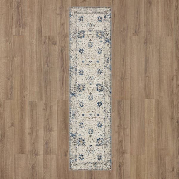 Mohawk Home Waldorf Grey/Dark Blue Runner - image 