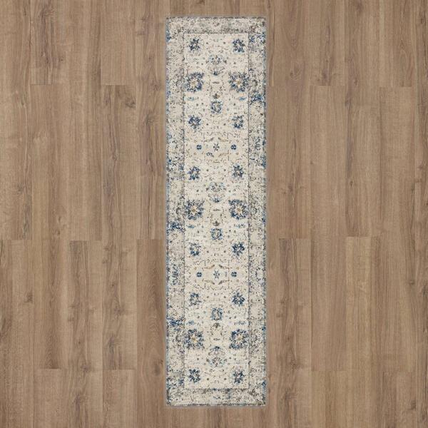 Mohawk Home Waldorf Grey/Dark Blue Runner - image 