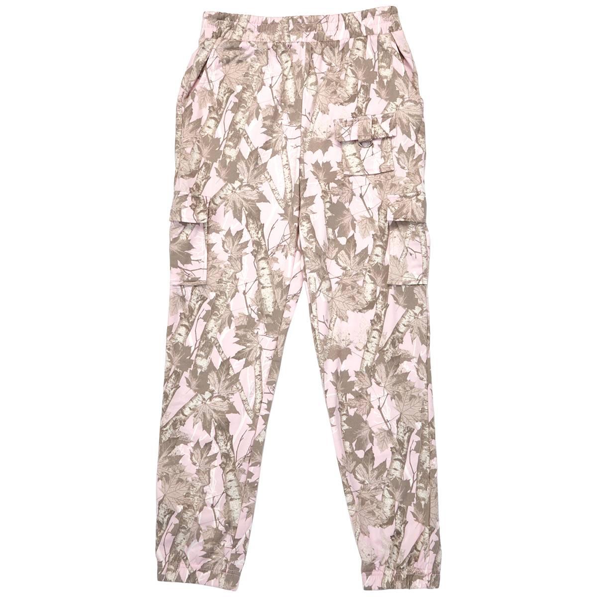 Girls (7-16) No Comment Cargo Tree Camo Fleece Lined Joggers