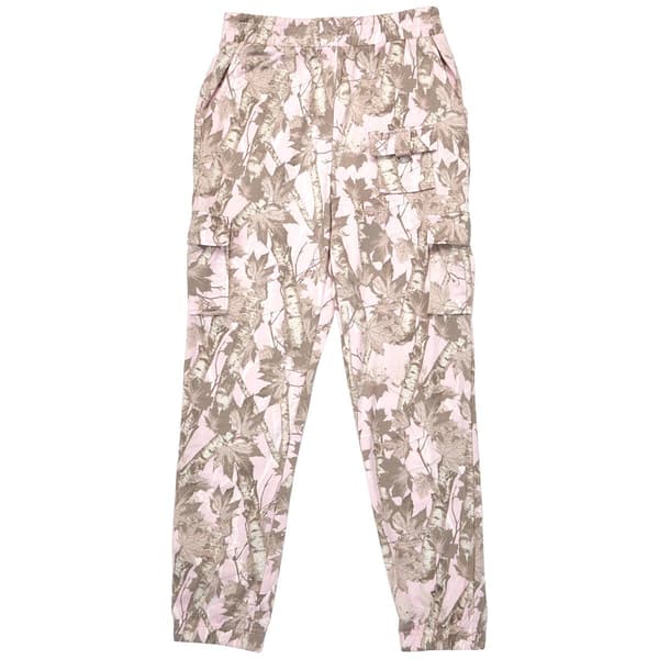 Girls (7-16) No Comment Cargo Tree Camo Fleece Lined Joggers - image 