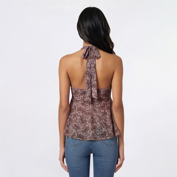 Juniors Madden Girl Tie Neck Babydoll Halter Top