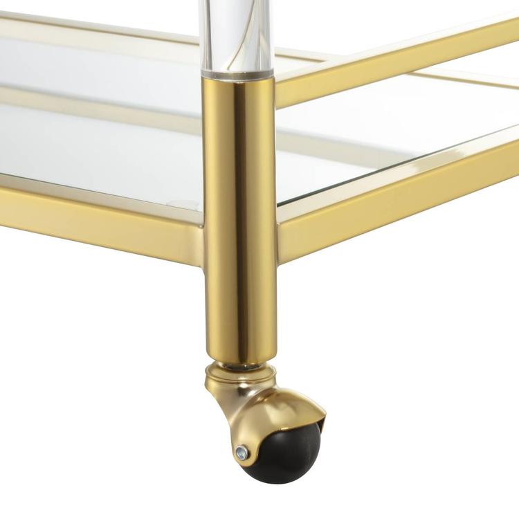 Convenience Concepts Royal Crest 2-Tier Glass Bar Cart