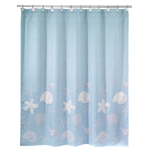 Avanti Sequin Shells Shower Curtain - image 