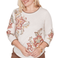 Womens Alfred Dunner Spice Market Floral Embroidery Blouse - image 4