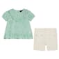 Baby Girl &#40;12-24M&#41; 7 For All Mankind&#40;R&#41; Eyelet Top & Bermuda Shorts - image 1
