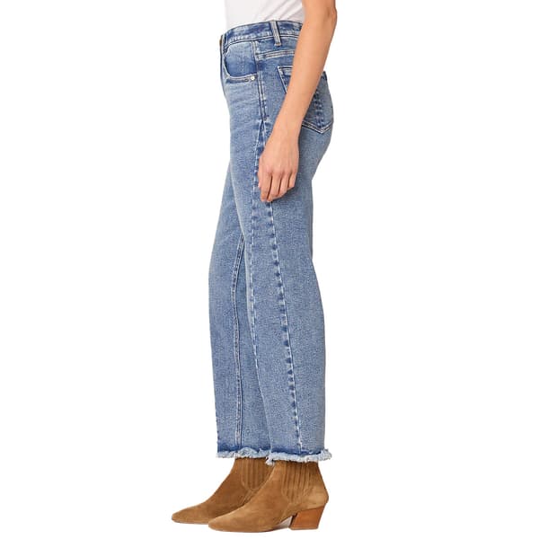 Petite Democracy &#8220;Ab&#8221;solution&#174; Spliced Frayed Straight Leg Jeans