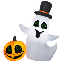 National Tree 4ft. Halloween Inflatable Ghost and Pumpkin