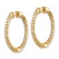 Pure Fire 14kt. Yellow Gold Lab Grown Diamond Round Hoop Earrings - image 2