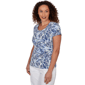 Petite Hearts of Palm Printed Essentials Round Neck Abstract Tee - image 3