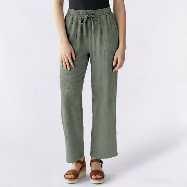Juniors Derek Heart Crinkle Knit Mid Rise Palazzo Pants