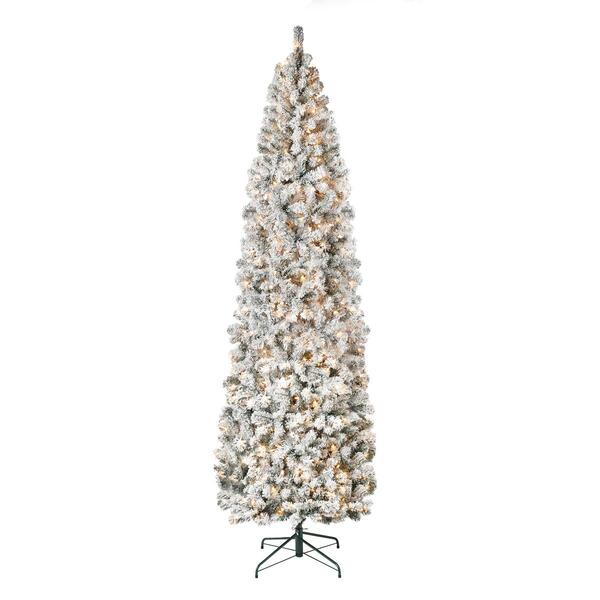 National Tree 9ft. Acacia Flocked Pre-Lit Christmas Tree - image 