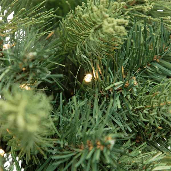 Northlight 32in. Clear LED Mossy Cashmere Pine Christmas Wreath