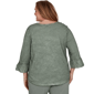 Plus Size Alfred Dunner Provence Flounce Sleeve Patchwork Blouse - image 2